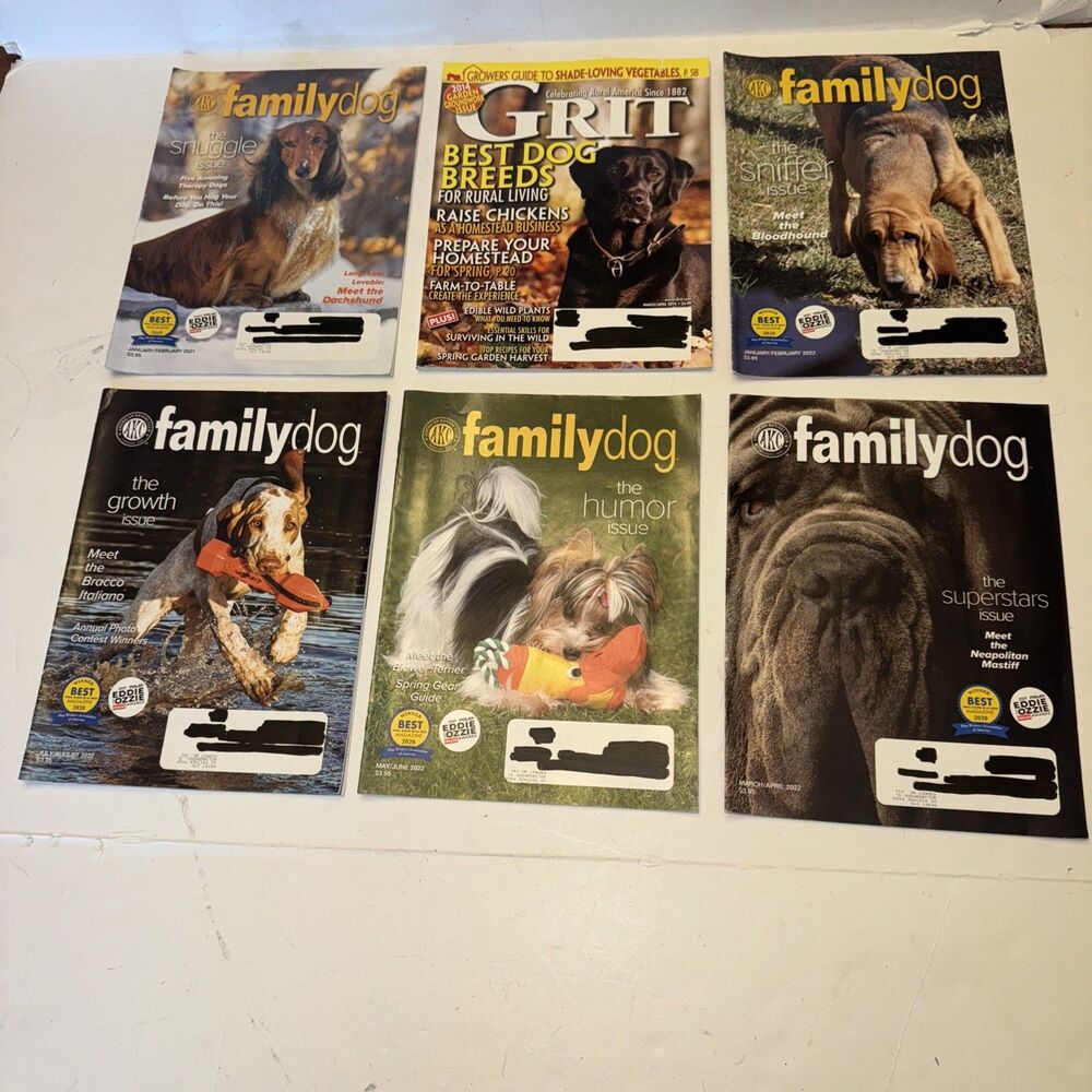 Magazine AKC Family Dog Grit Lot 2022 2014 2021 Growth Humor Superstars Snuggle